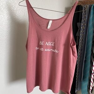 BELLA CANVAS mauve pink tank